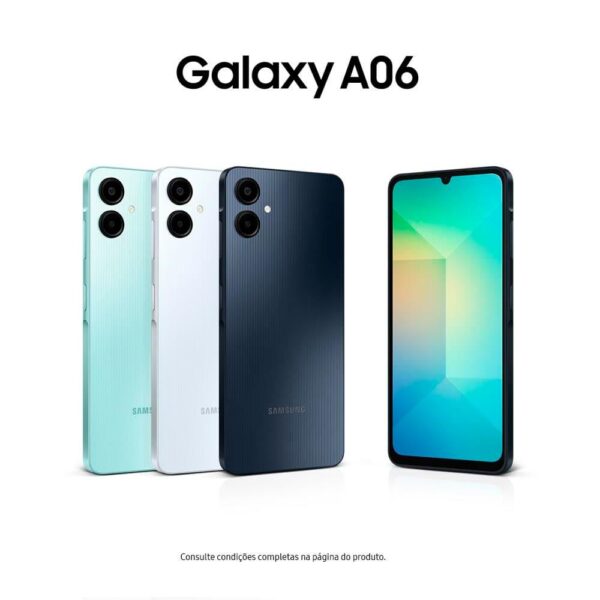 Celular Samsung Galaxy A06, 128GB, 4GB RAM, Tela 6.7", Câm. Traseira 50+2MP, Frontal 8MP (Azul Escuro) - Imagem 3