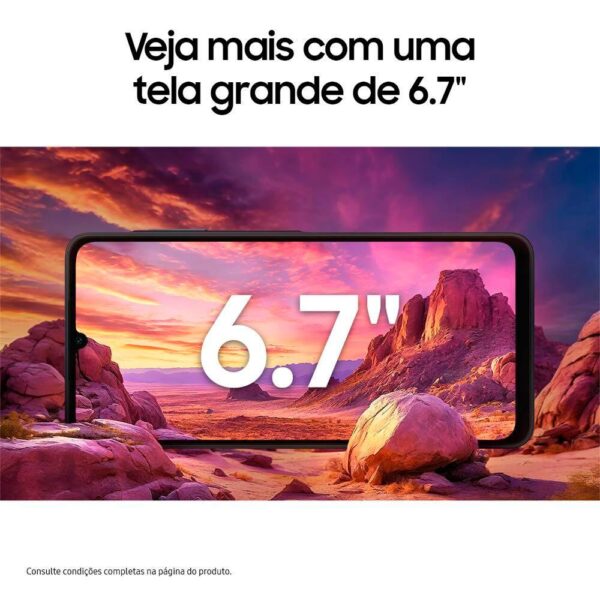 Celular Samsung Galaxy A06, 128GB, 4GB RAM, Tela 6.7", Câm. Traseira 50+2MP, Frontal 8MP (Azul Escuro) - Imagem 2